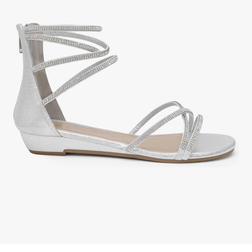 Elegant Silver Strappy Sandals